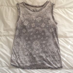 Grey and white tank top